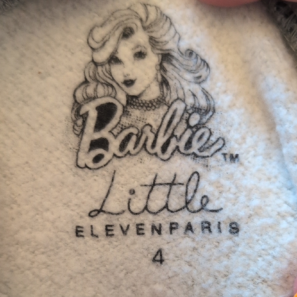 Girls Barbie Is My BFF Kids Gray Sweatshirt with Pink Phone Print - Picture 8 of 8